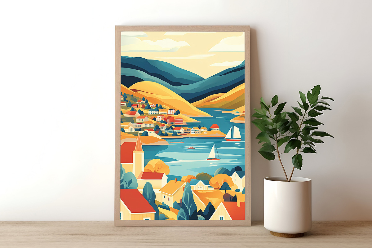 Coastal Town Illustration, a Decorative Illustration by Housui Patterns (Photo 7 of 9)