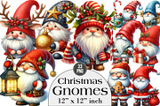 Christmas Gnomes Clipart, an Illustration by DreamArtGraphic (Thumbnail 1 of 4)