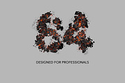 3D Psd Coal and Ember Letters, an Object Graphic by GK Creative (Thumbnail 3 of 8)