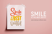 Smile is the best outfit lettering, a Decorative Illustration by Good Studio (Thumbnail 1 of 5)