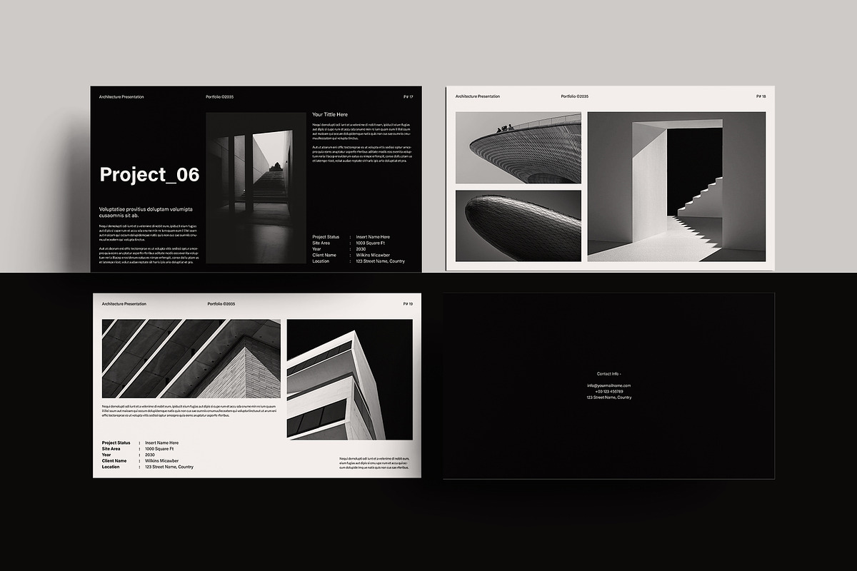 Architecture Portfolio Template, a Presentation Template by DesignCrest (Photo 10 of 13)