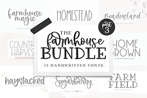 Farmhouse Font Bundle Part Three