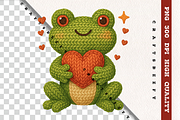 Faux Crochet Frog PNG Cute Valentine, an Animal Illustration by Craftsbeefy (Thumbnail 1 of 5)
