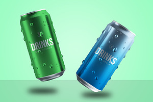 Aluminum Tin Can Mockup, an Advertising Mockup by CreativeShaper