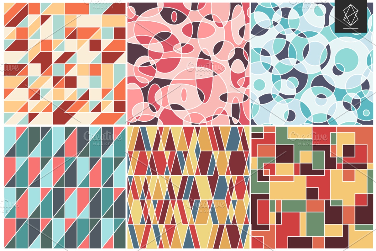 Geometric seamless pattern set, a Pattern Graphic by Yury Velikanov (Photo 5 of 5)