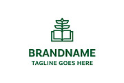 Plant Book Nature Education Logo, a Branding & Logo Template by Pray Art Design Studio (Thumbnail 1 of 2)
