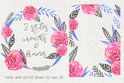 Flower Wine watercolor design set, a Decorative Illustration by Astel (Thumbnail 3 of 6)