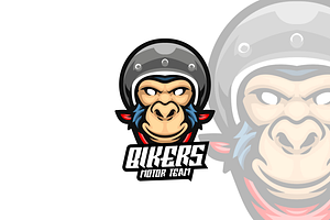 Biker Monkey Esport Logo Design., a Branding & Logo Template by VectorCraft
