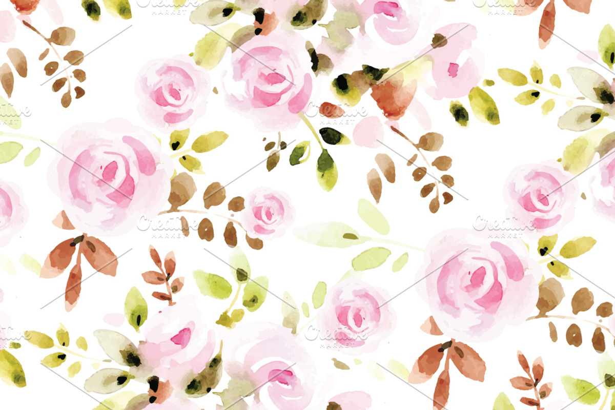 Tender Roses Seamless Pattern, a Pattern Graphic by Cheeba Ribba Designs (Photo 3 of 3)
