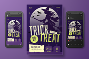 Trick or Treat Halloween Flyer Set, a Flyer Template by Annora Studio (Thumbnail 3 of 6)