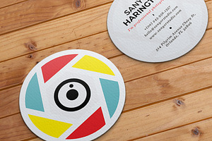 Photography Round Business Card