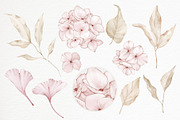 Hydrangea Daisy Flowers Pattern, an Illustration by PawGraphic (Thumbnail 2 of 10)