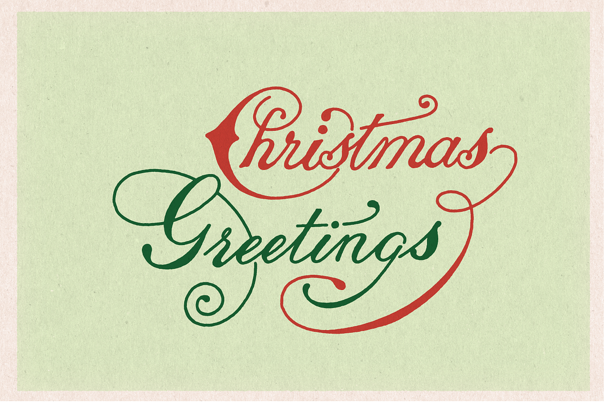 Vintage Christmas Lettering #1, a Seasonal Illustration by JoshuaRed Design (Photo 6 of 8)