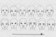 African Face Stamp for Procreate, a Brush Add-On by sundrameda (Thumbnail 3 of 7)