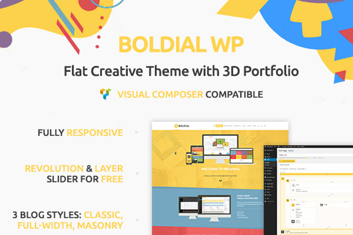 Boldial WP - 3D Portfolio Theme, a WordPress Template by IshYoBoy (Photo 2 of 2)