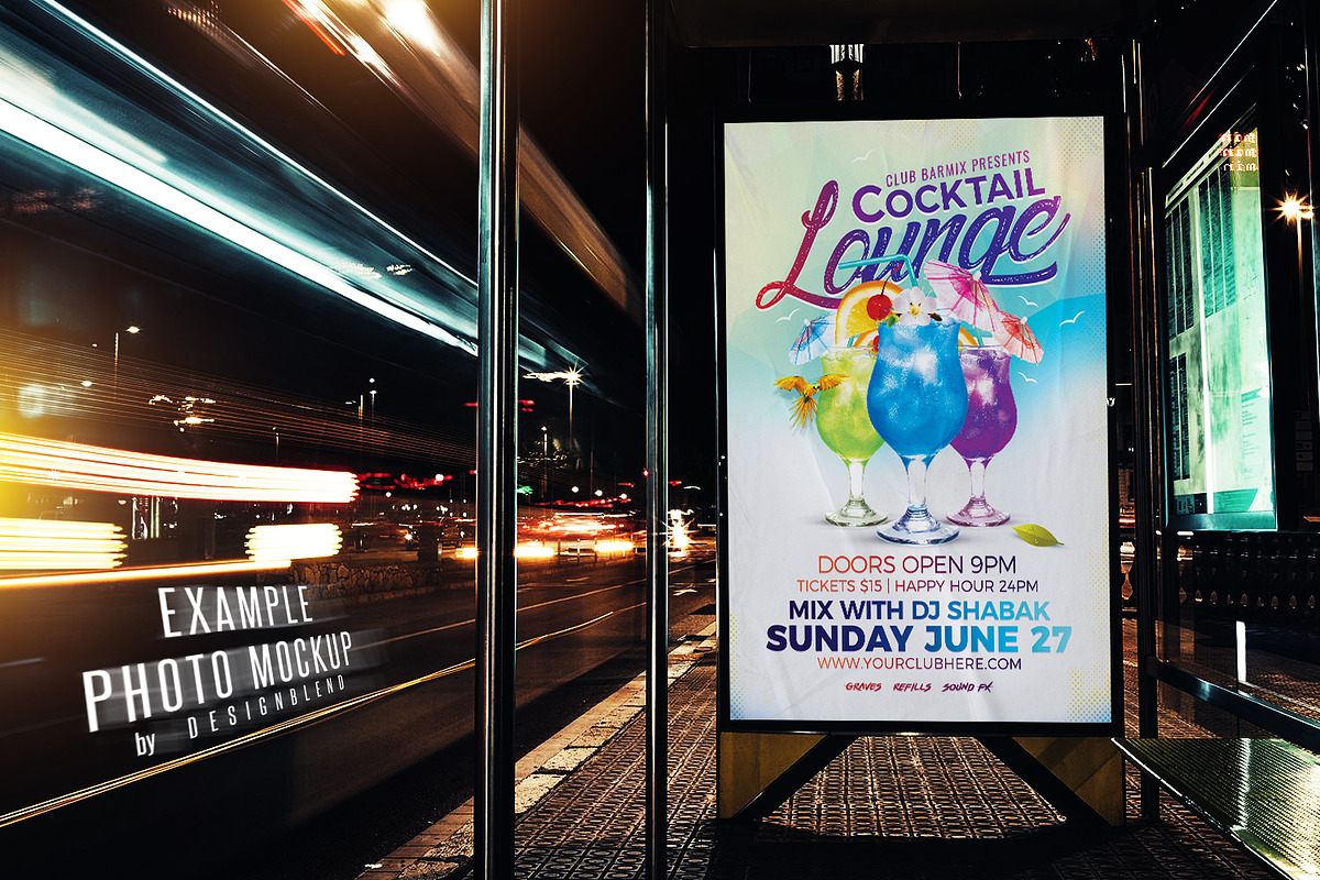 Cocktail Lounge Flyer Template, a Flyer Template by designblends@gmail.com (Photo 3 of 3)