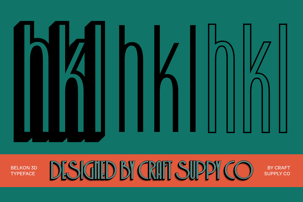 Belkon 3D, a Font by Craft Supply Co. (Photo 3 of 8)