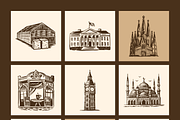 Vintage Building Illustration Set, a Decorative Illustration by Creative Stall (Thumbnail 8 of 10)