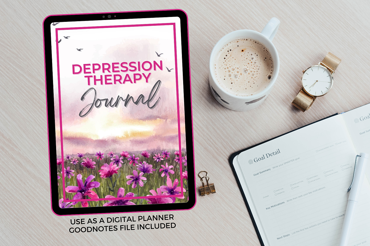 Depression Mental Health Journal, a Stationery Template by Jennifer Magri Templates (Photo 7 of 8)