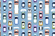 Winter cars and trucks top view, a Pattern Graphic by Yayasya (Thumbnail 2 of 3)
