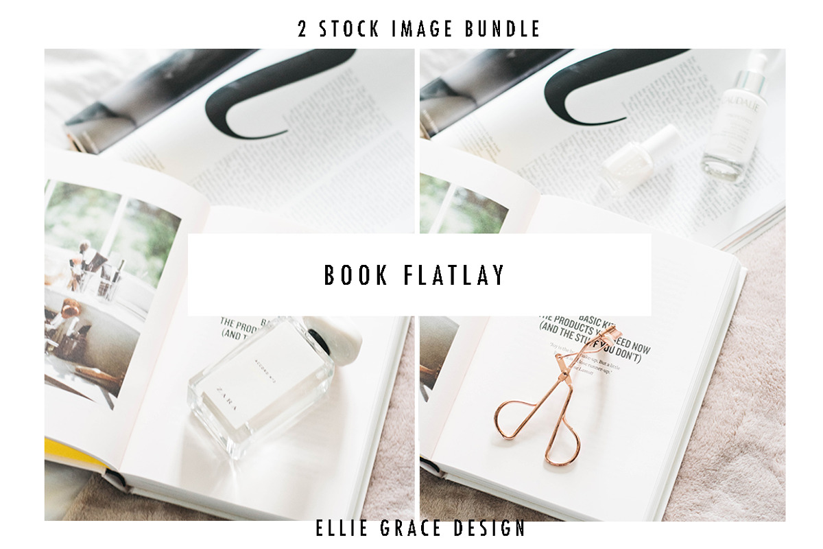 Styled Desktop Flatlay Stock Image, a Product Mockup by Ellie Grace Designs