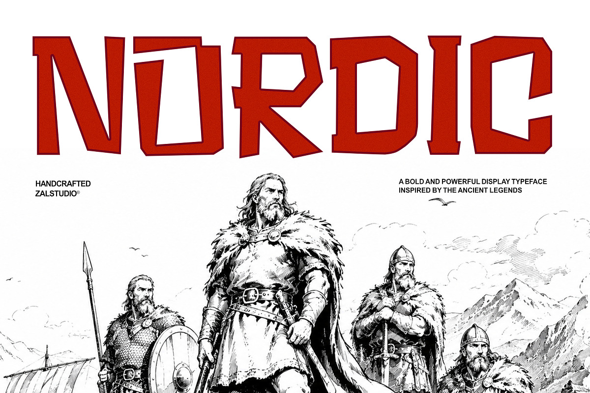 NORDIC - DISPLAY BOLD TYPEFACE, a Sans Serif Font by ZAL STUDIO (Photo 1 of 3)