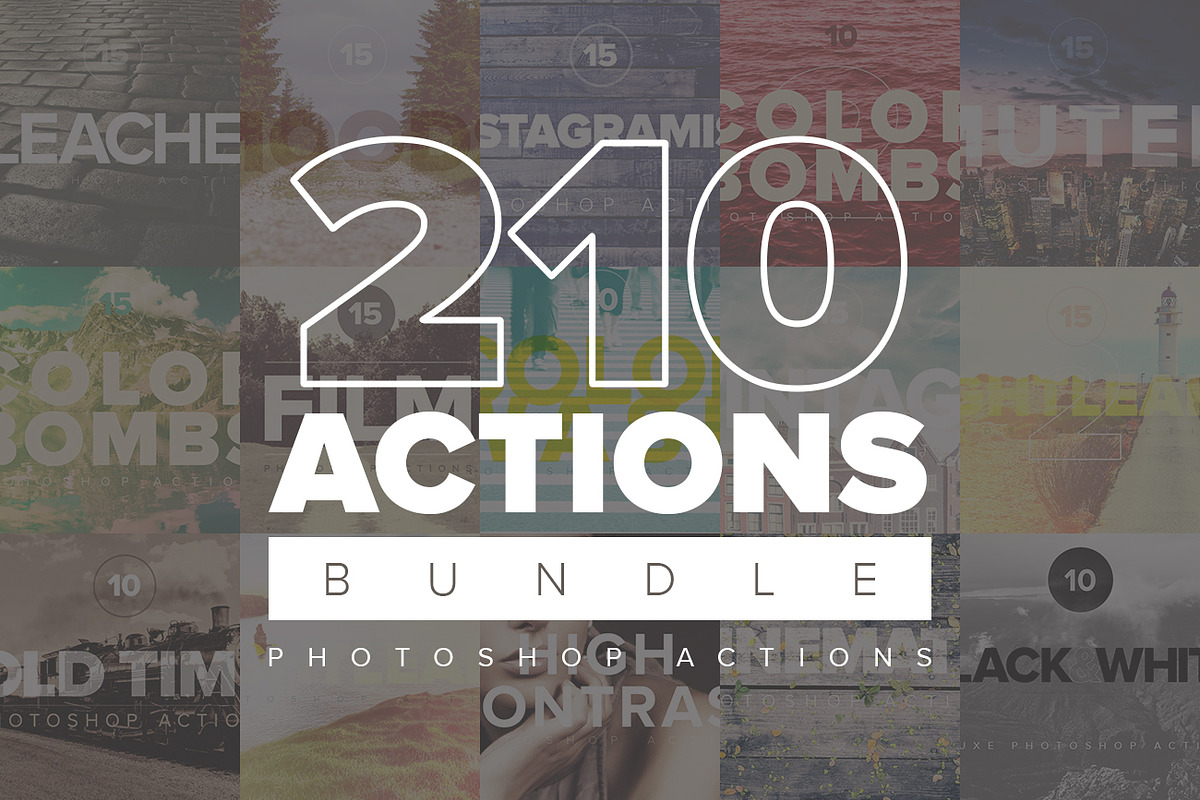 210 Premium PS Actions Bundle, an Action Add-On by Prixel Creative (Photo 1 of 17)