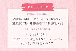 Post-it Note Handwriting Font