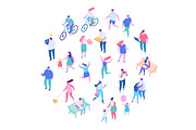 Isometric cartoon people vector set, a Person Illustration by Vector_Art (Thumbnail 20 of 24)