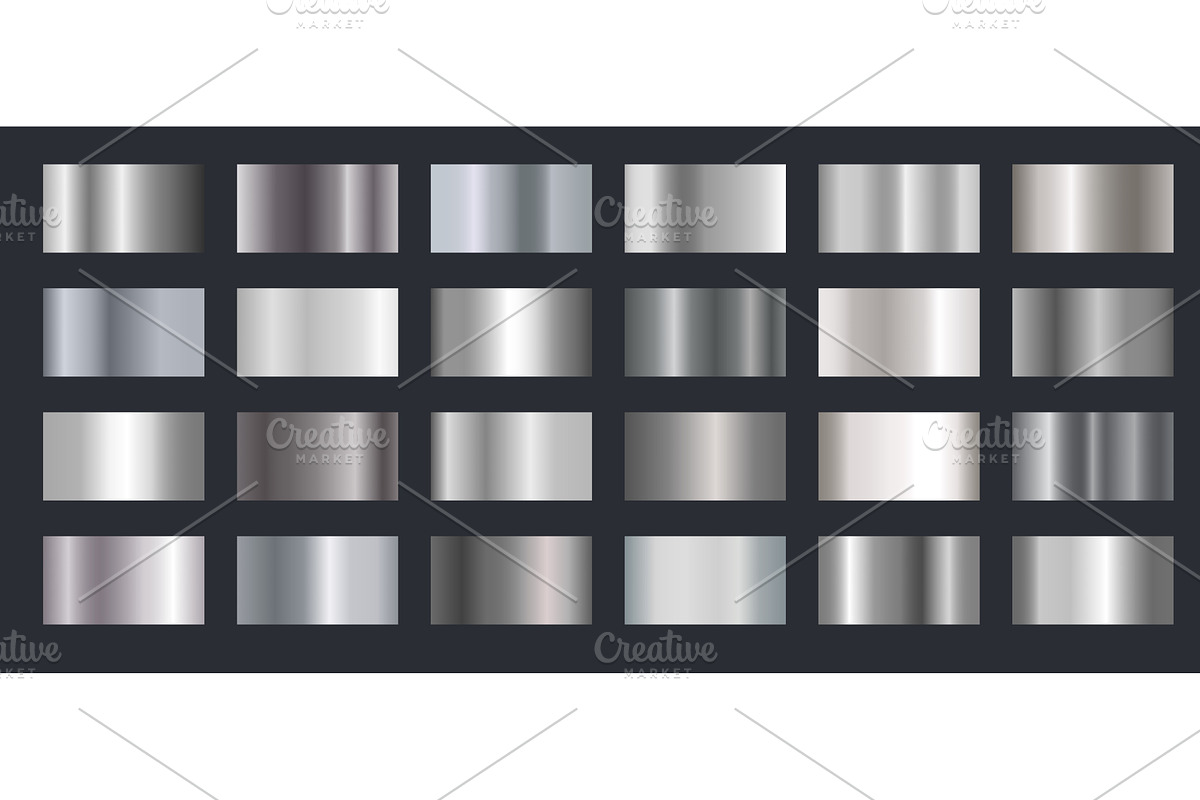 Silver gradients. Steel metallic, an Illustration by winwin.art