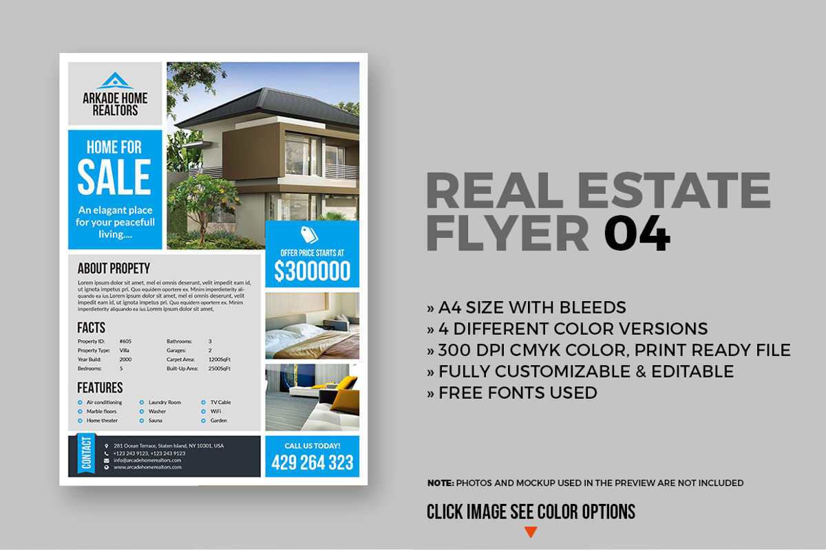 15 Real Estate Flyers Bundle, a Flyer Template by GraphicsEgg (Photo 5 of 16)