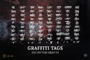 Graffiti Tags - 255 Vector Objects