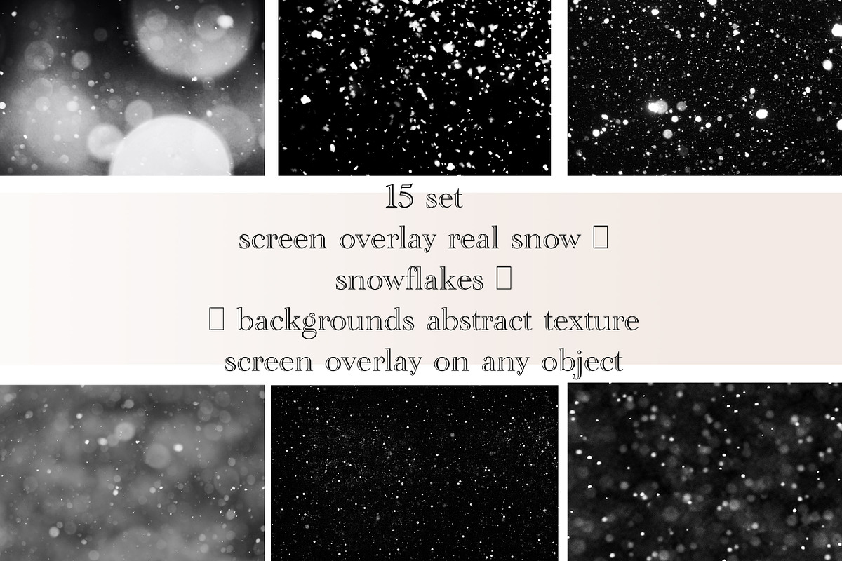 overlay real snow screen bundle, a Brushes & More by VetalStock