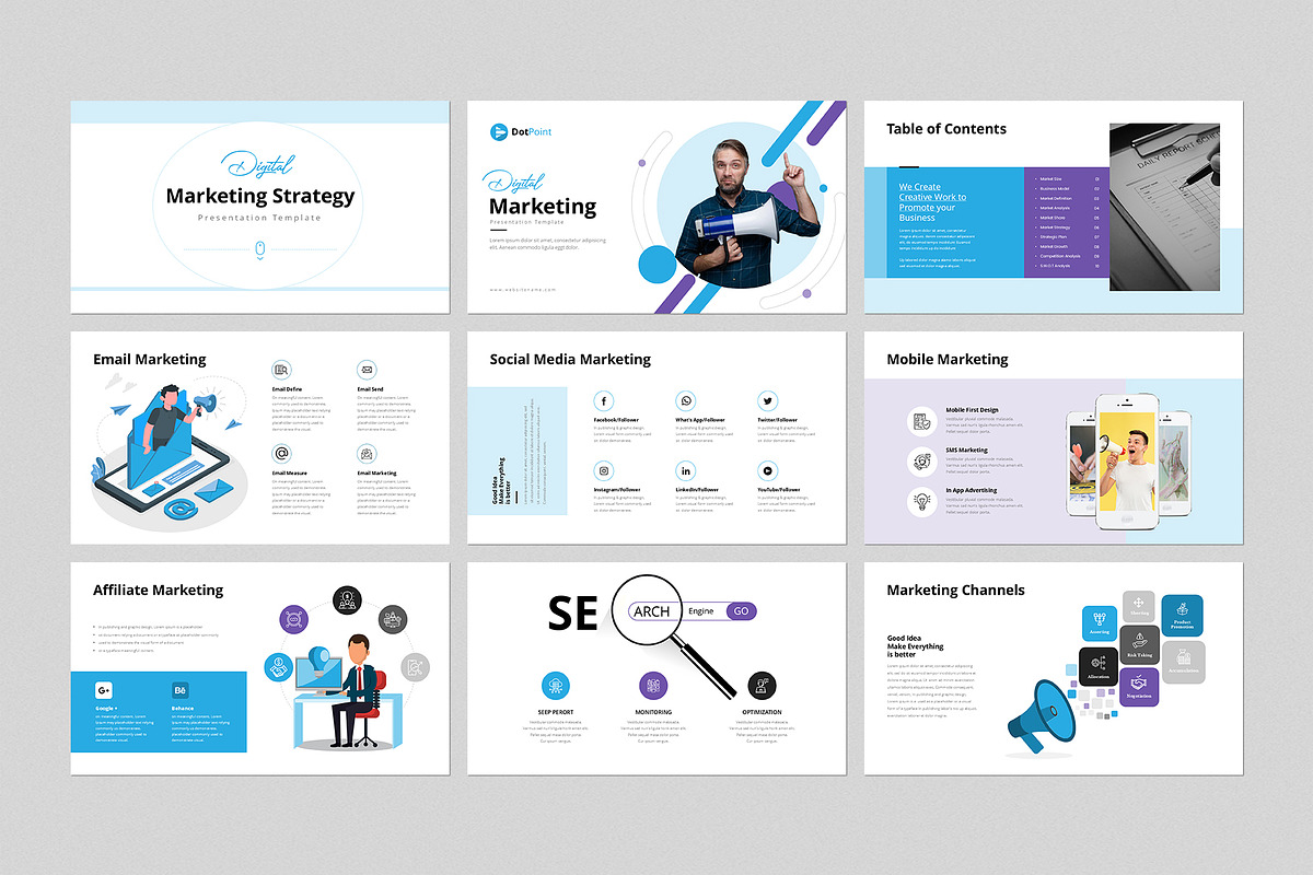 Digital Marketing Presentation, a Presentation Template by GenerousArt (Photo 2 of 8)