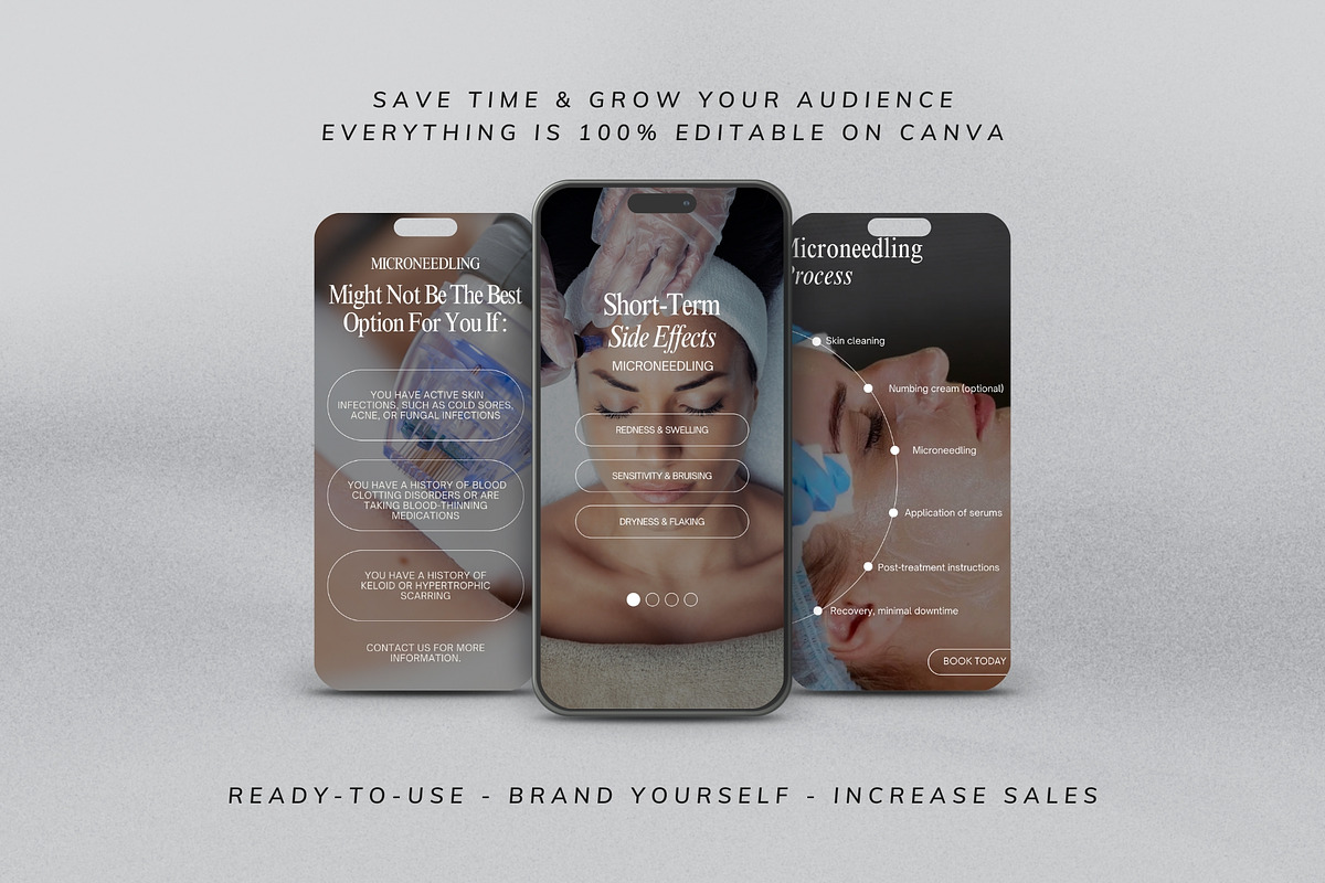 Microneedling Instagram Template, a Social Media Template by Terraa Studio Design (Photo 3 of 6)