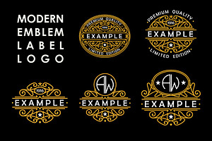 5 Art Nouveau Labels