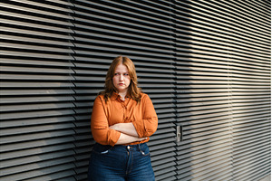 Potrait of beautiful angry woman, a Person Photo by HalfPoint
