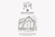 antique clipart graphite set, a Decorative Illustration by Pink Studio Art (Thumbnail 5 of 11)