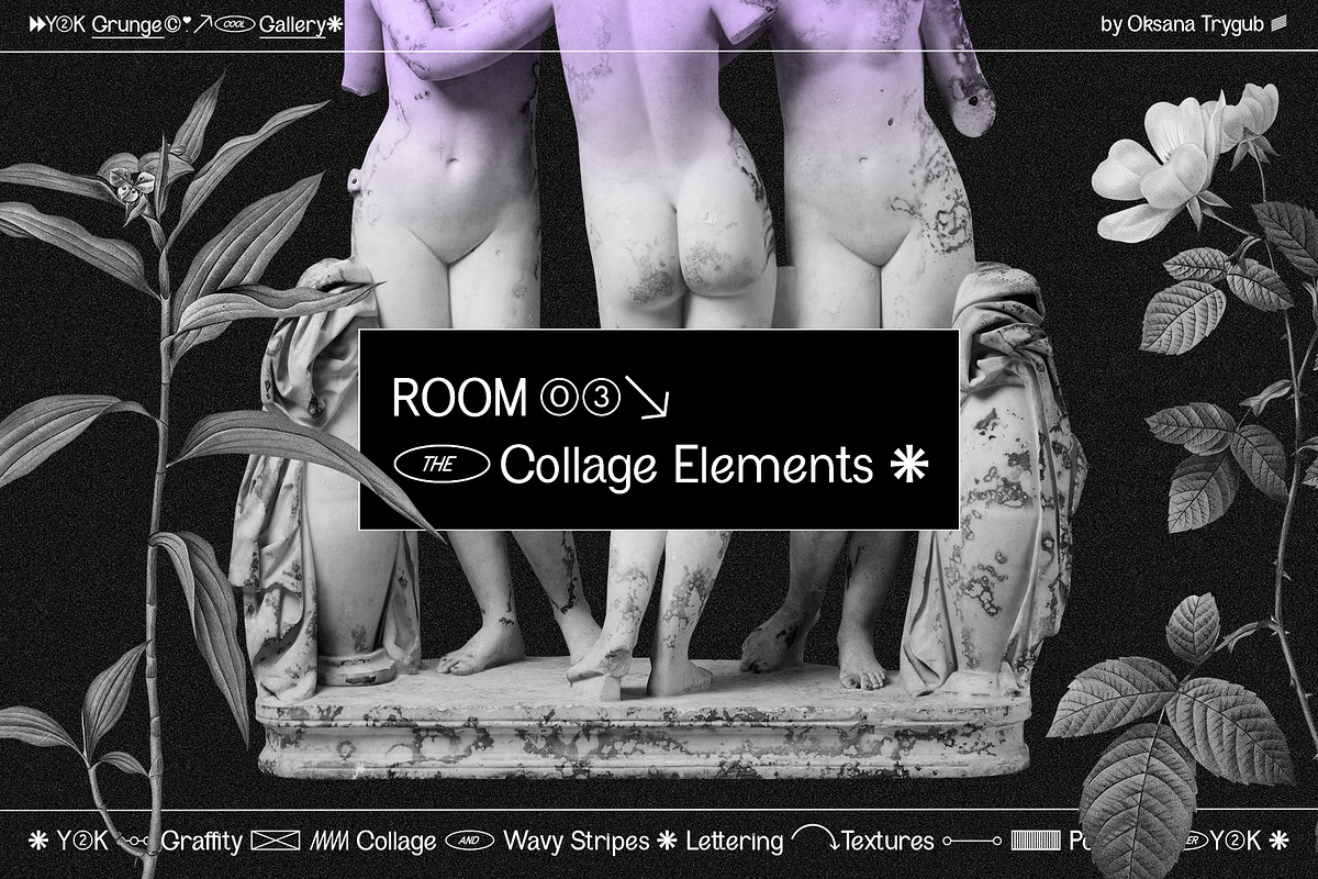 Y2K Collage & Graffiti Elements Pack, an Object Graphic by Oksana Trygub (Photo 16 of 30)