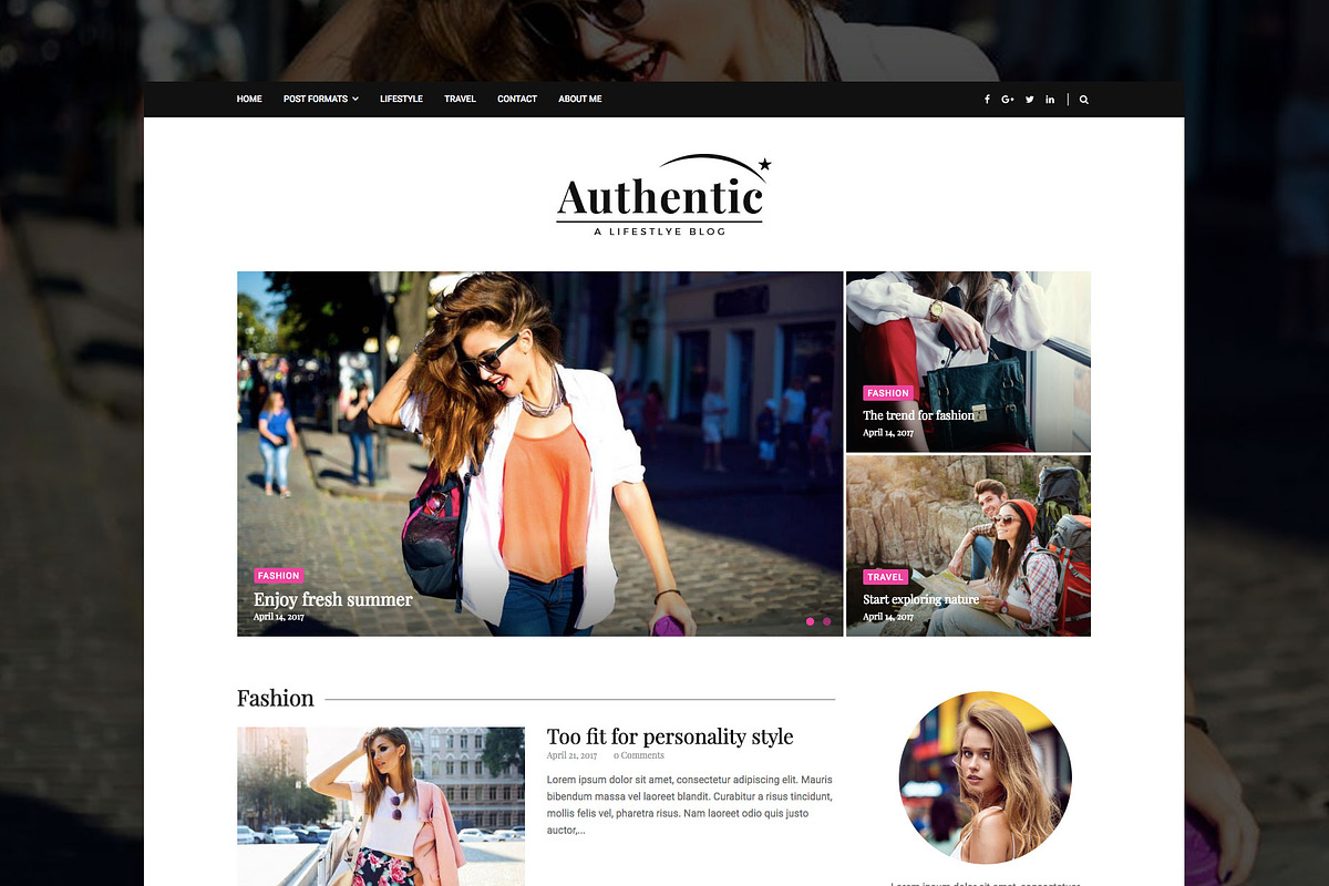 Authentic - WordPress Magazine Theme, a WordPress Template by EasyBlog Themes (Photo 1 of 4)