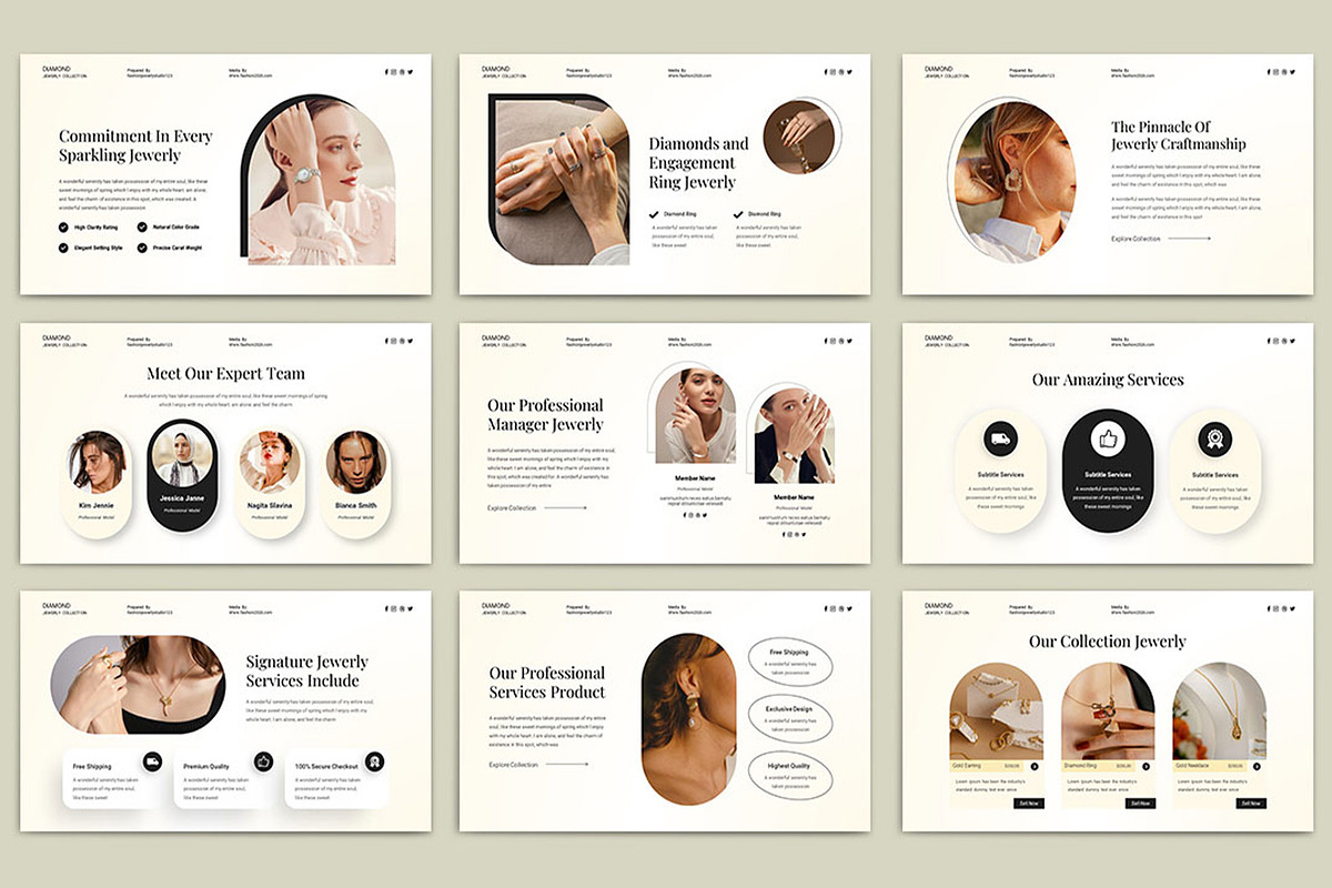 Jewerly Presentation Template, a Presentation Template by TypeMakers (Photo 5 of 5)