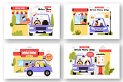 10 Drive Thru Day Illustration, a Food Illustration by denayunebgt (Thumbnail 3 of 4)