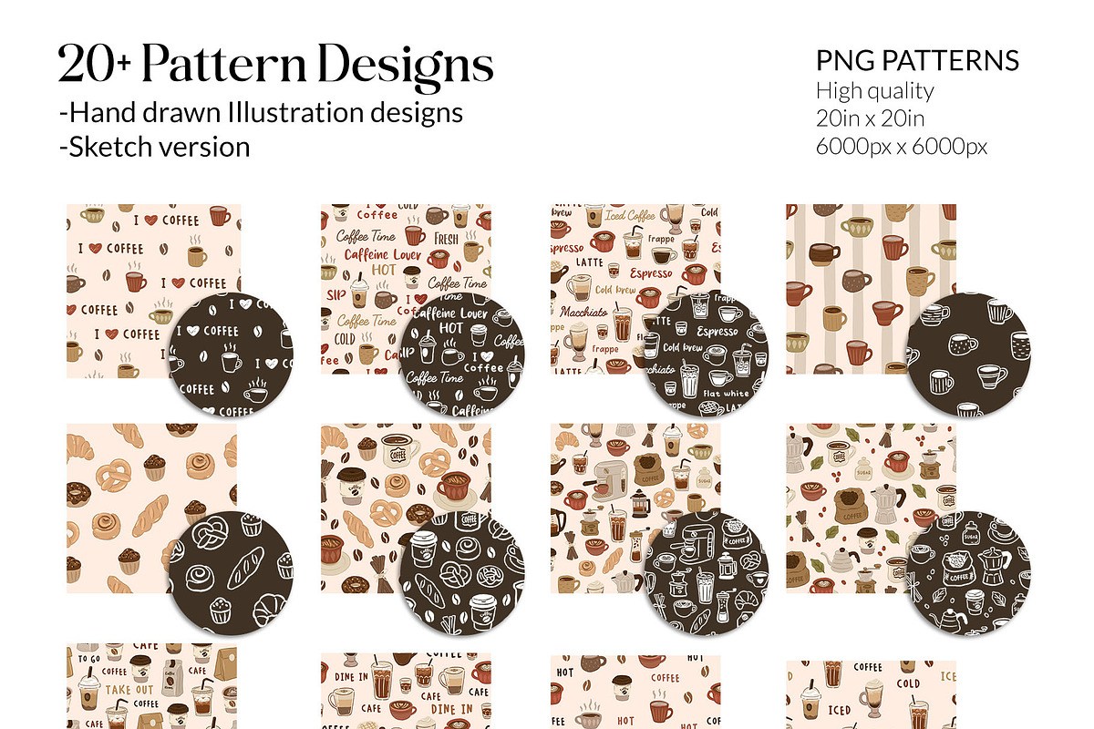 Cozy Coffee Seamless pattern, a Pattern Graphic by CreativeChristiana (Photo 4 of 12)
