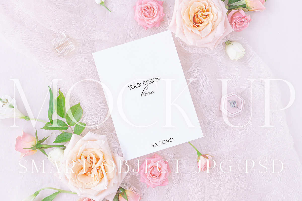 Invitation mock up flatlay - Tend12, a Merchandise Mockup by The Amore Vault (Photo 1 of 3)