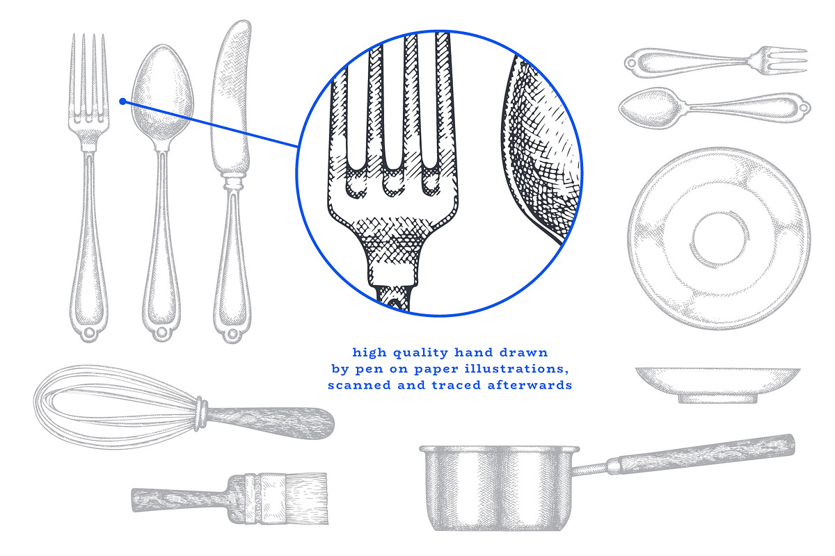 Cutlery Utensils Vector Illustration, a Food Illustration by Lubov Illustrations Shop (Photo 3 of 7)