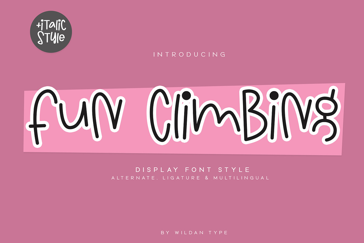 Fun Climbing, a Font by Wildan Type (Photo 1 of 8)