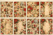 Flowers in Christmas Junk Journal, a Background Graphic by Markicha Art (Thumbnail 2 of 5)