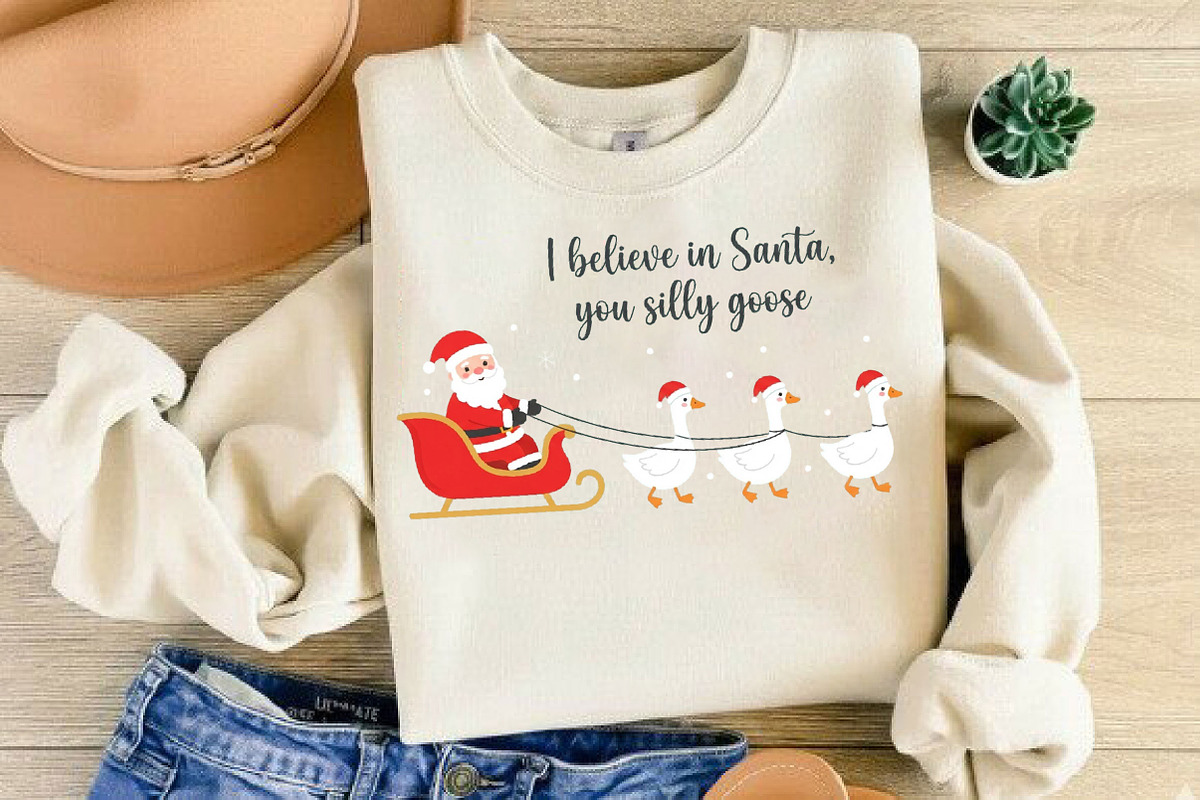 I believe in Santa, you silly goose, a Seasonal Illustration by DreamCafeArt (Photo 1 of 6)