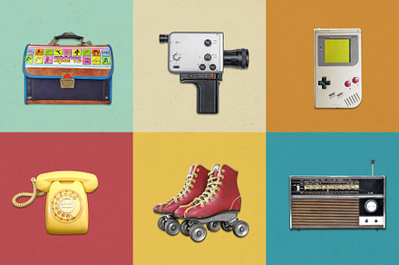 Retro things from 1980s and 1990s, a Background Photo by BOOCYS