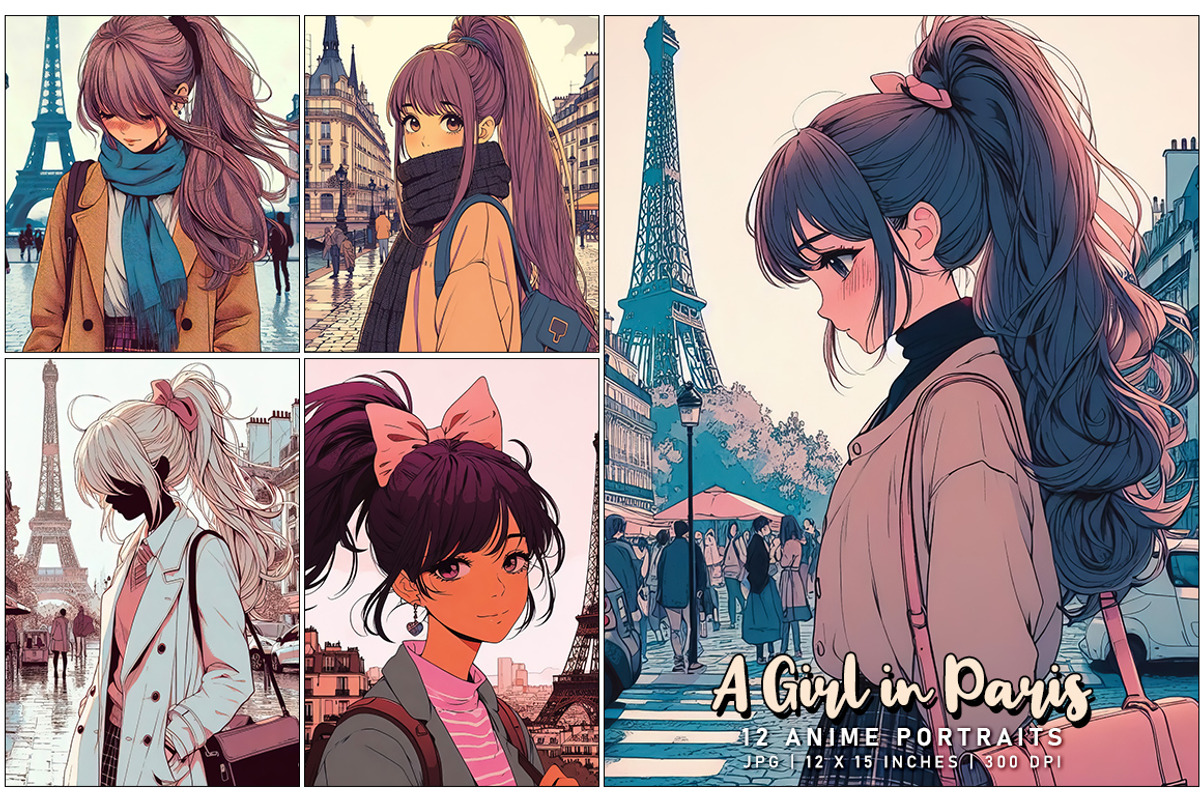 A Girl in Paris, a Person Illustration by Digital Art Creations (Photo 2 of 8)